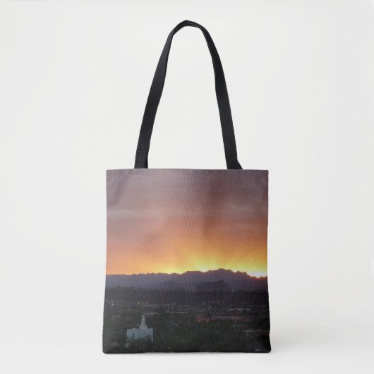 Tote Bag Lever de soleil sur le paysage de St. George Utah (Devant)