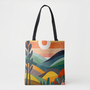 Tote Bag Lever De Soleil Sur Les Collines Rollantes