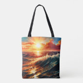 Tote Bag Lever de soleil tropical (Dos)