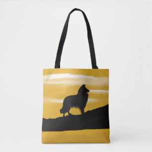 Tote Bag Lever du soleil Colley/Chiens de berger