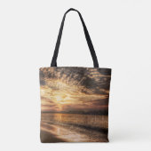 Tote Bag Lever du soleil de la superbe plage (Dos)