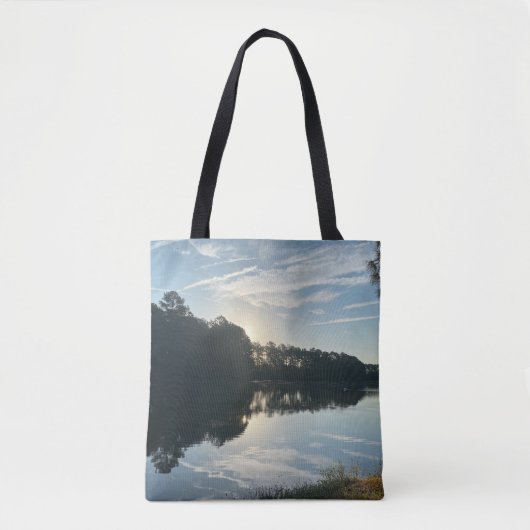Tote Bag Lever Du Soleil Sur Un Lac Georgia (Devant)