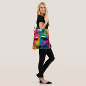 Tote Bag Lèvres Abstraites vibrantes (Sur le modèle)