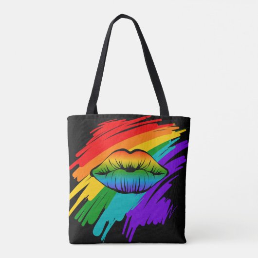 Tote Bag Lèvres arc-en-ciel (Dos)