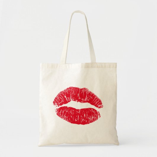 Tote Bag Lèvres de baiser rouges (Devant)