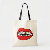 Tote Bag Lèvres électriques pour filles (Devant)