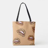 Tote Bag lèvres Empreintes de léopard sans couture motif, l (Dos)