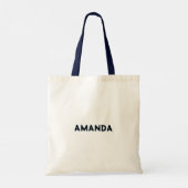 Tote Bag Lèvres et coeurs bleus (Dos)