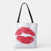 Tote Bag Lèvres qui s'embrassent rouges (Dos)
