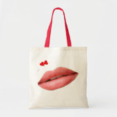 Tote Bag Lèvres rouges (Devant)