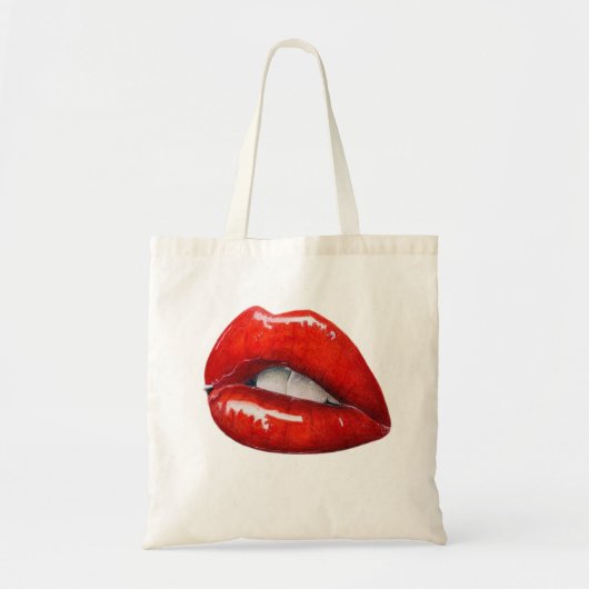 Tote Bag Lèvres rouges (Devant)