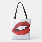 Tote Bag Lèvres rouges succulentes (Dos)