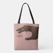 Tote Bag Lèvres sur une piqûre (Dos)