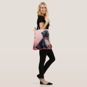 Tote Bag Lévrier Afghan avec des Roses - Saint-Valentin (Sur le modèle)