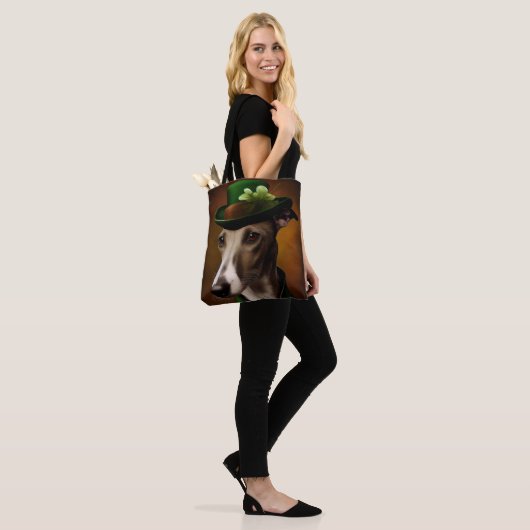 Tote Bag Lévrier en robe de la Saint-Patrick (Sur le modèle)