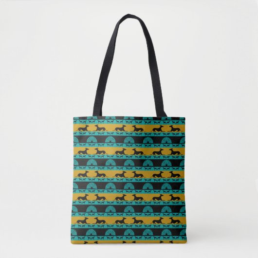 Tote Bag Lévrier Fourre-tout d'art déco (Devant)