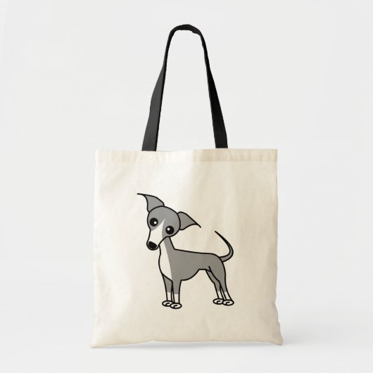 Tote Bag Lévrier italien mignon - gris (Devant)