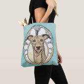 Tote Bag Lévrier Tan (De près)