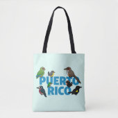 Tote Bag L'exploit de Porto Rico Birdorable. Oiseaux endémi (Devant)
