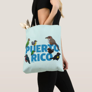 Tote Bag L'exploit de Porto Rico Birdorable. Oiseaux endémi
