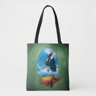 Tote Bag L'Express polaire Arrivée du train encadré de