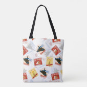 Tote Bag L'Express polaire | Motif d'autocollant rétro (Dos)