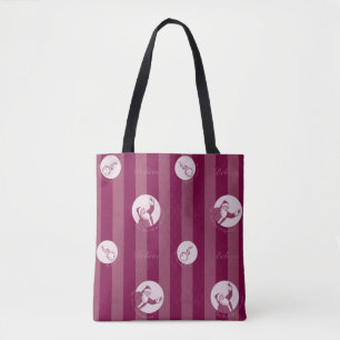 Tote Bag L'Express polaire   Motif du Père Noël rayé