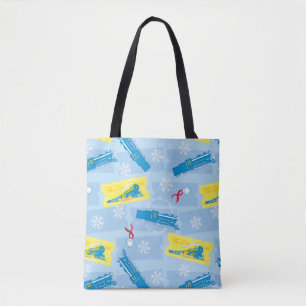 Tote Bag L'Express polaire   Retro Train & Ticket Motif