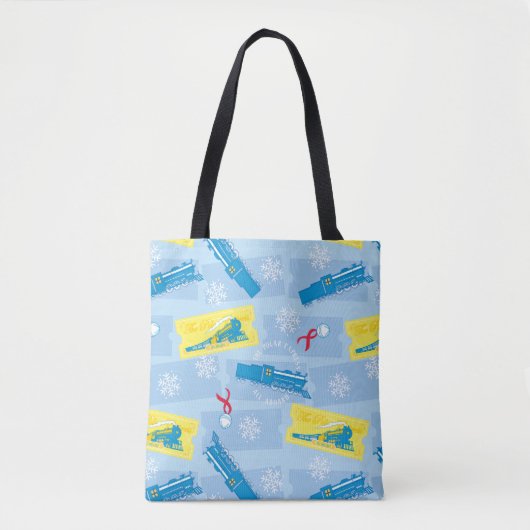Tote Bag L'Express polaire | Retro Train & Ticket Motif (Devant)