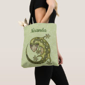 Tote Bag Lézard vert (De près)