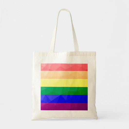 Tote Bag LGBT drapeau arc-en-ciel lignes motif de maillage  (Devant)