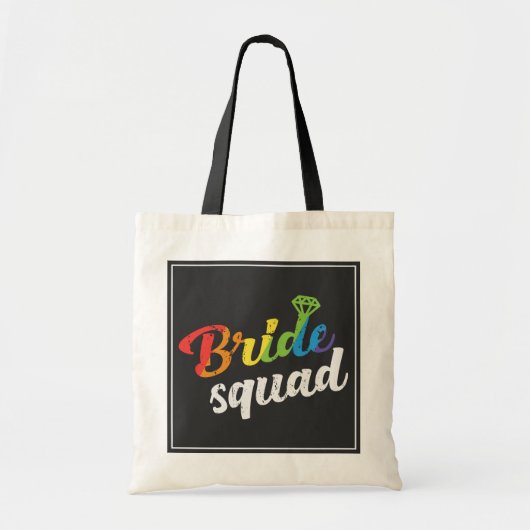 Tote Bag LGBT Pride Brigade Mariage Gay Lesbian Rainbow (Devant)