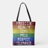 Tote Bag LGBT Pride Moderne Arc-en-ciel (Dos)