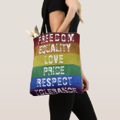 Tote Bag LGBT Pride Moderne Arc-en-ciel (De près)