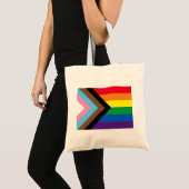 Tote Bag Lgbtq arc-en-ciel Diversité inclusive drapeau gay (Devant (produit))