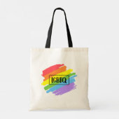 Tote Bag LGBTQ Brushstrokies arc-en-ciel (Dos)