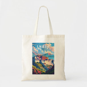 Tote Bag Lhasa Tibet Voyage Art Vintage