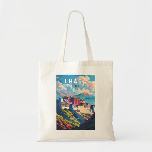 Tote Bag Lhasa Tibet Voyage Art Vintage (Devant)