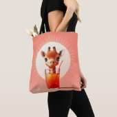 Tote Bag L'heureuse heure de Giraffe (De près)
