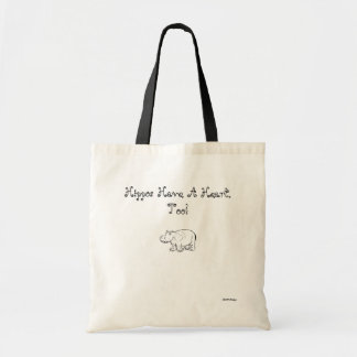 Tote Bag L'hippopotame ont un coeur, trop Fourre-tout