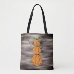 Tote Bag L'homme de citrouille Art d'Halloween