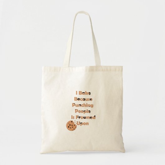 Tote Bag L'Humour de Baker : Je fais cuire parce que je pun (Devant)
