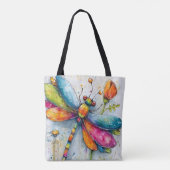 Tote Bag Libellule Arc-en-Ciel (Dos)