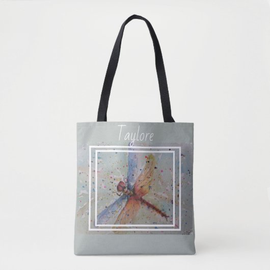 Tote Bag Libellule audacieuse colorée (Devant)