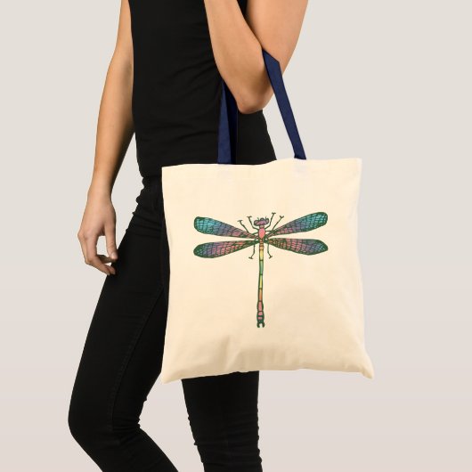 Tote Bag Libellule d'arc-en-ciel (Devant (produit))