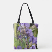 Tote Bag Libellule Darner aux Yeux Bleus sur Fleur (Dos)