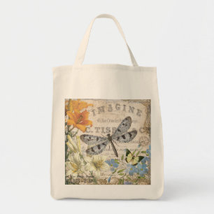 Tote Bag libellule française vintage moderne