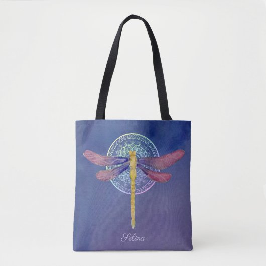 Tote Bag Libellule personnalisée Fourre-tout (Devant)