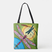 Tote Bag Libellules au-dessus de l'eau (Dos)