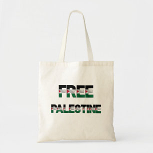 Tote Bag Libérez la Palestine Lettres drapeau Unité Fierté 